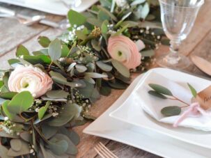 Eukalyptus-Hochzeit – Teil 2: Tischgirlande selber binden