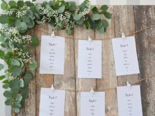 Eukalyptus-Hochzeit - Teil 3: Tischplan selbst gestalten
