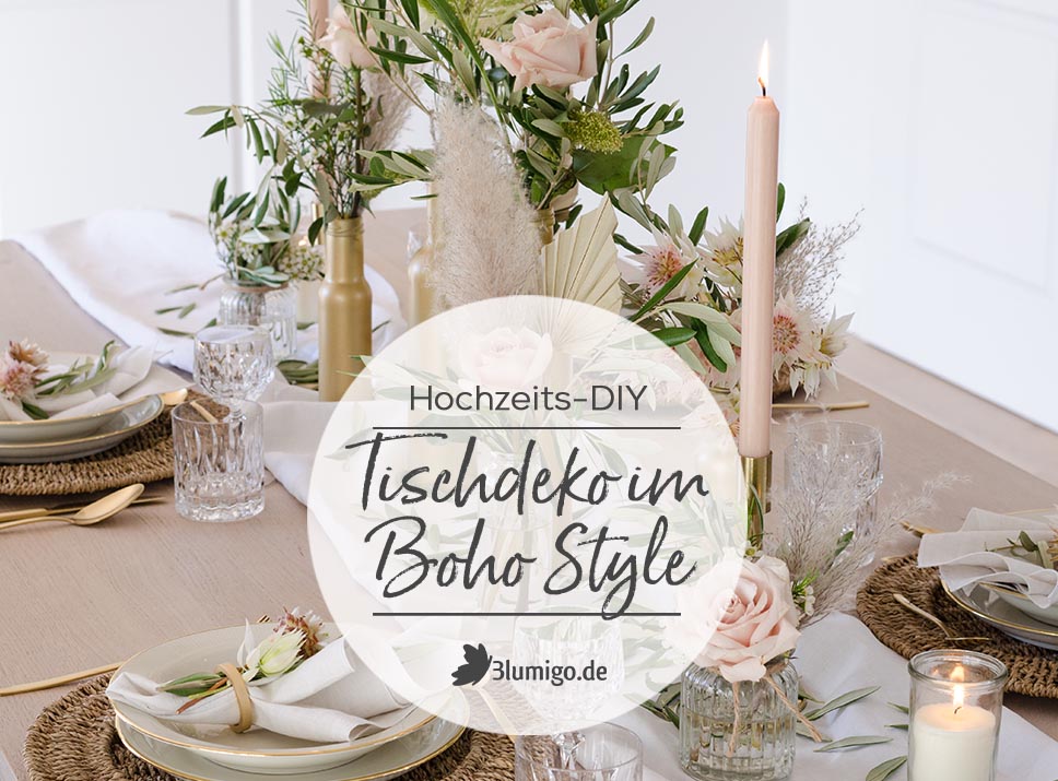 Herbstliche Hochzeit im „Boho Style“ – Teil 2: Tischdeko selbst gestalten