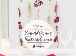 Trockenblumen Wanddeko selber machen – DIY-Anleitung für eine Girlande und einen Vorhang