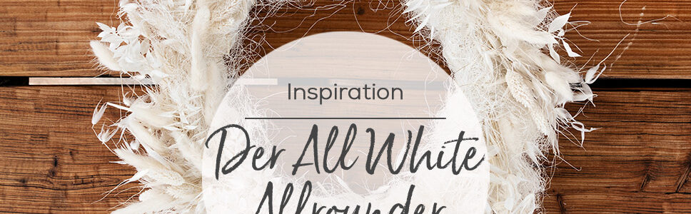 Inspirationen All White Trockenblumen Adventskranz