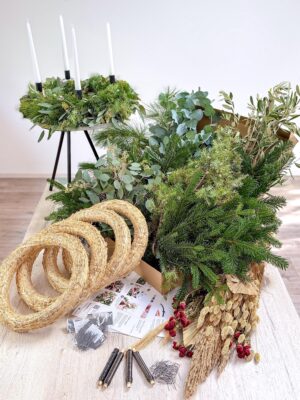 Kranzwerkstatt für Zuhause - DIY-Set für 4 Kränze
